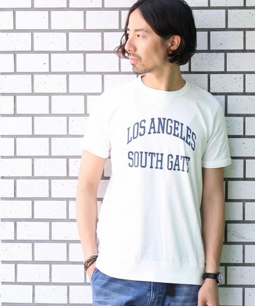 coen(コーエン)の「ガゼットスラブカレッジプリントTシャツA(Tシャツ/カットソー・メンズ・ホワイト/ケリー/マスタード・SMALL/MEDIUM/X-LARGE/LARGE)」の2枚目の写真