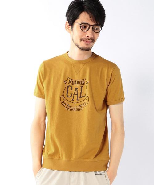 coen(コーエン)の「ガゼットスラブカレッジプリントTシャツA(Tシャツ/カットソー・メンズ・ホワイト/ケリー/マスタード・SMALL/MEDIUM/X-LARGE/LARGE)」の1枚目の写真