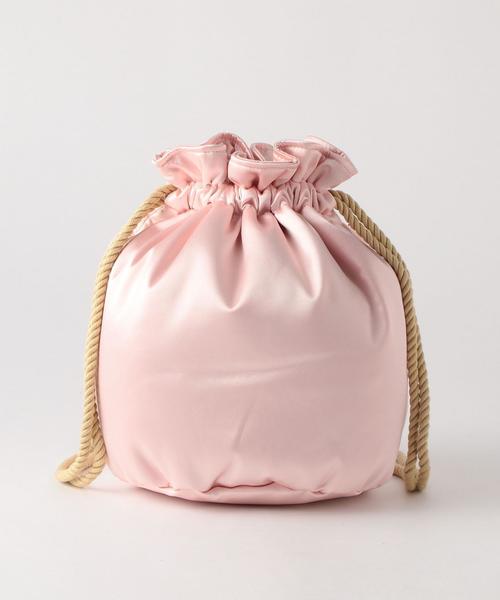 Another Edition（アナザーエディション）の「サテン刺繍巾着/AEBFC EMB キンチャク◆（ショルダーバッグ・レディース・ライトピンク/ライトブルー/ネイビー・FREE）」の7枚目の写真