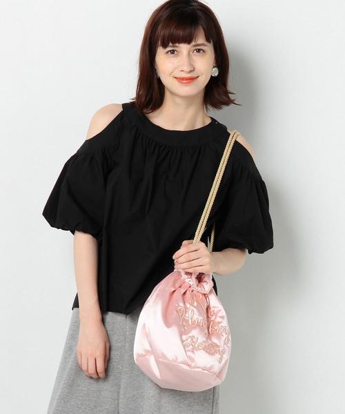 Another Edition（アナザーエディション）の「サテン刺繍巾着/AEBFC EMB キンチャク◆（ショルダーバッグ・レディース・ライトピンク/ライトブルー/ネイビー・FREE）」の15枚目の写真