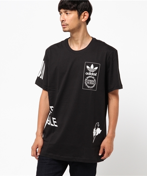 adidas（アディダス）の「オリジナルス Tシャツ[STREET TEE]（Tシャツ/カットソー・メンズ・ホワイト/ブラック・SMALL/LARGE/X-LARGE/XX-LARGE/XXX-LARGE/X-SMALL/MEDIUM）」の2枚目の写真