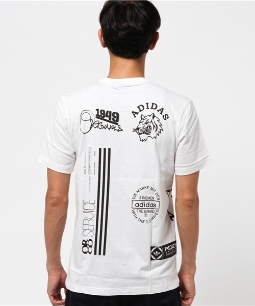 adidas（アディダス）の「オリジナルス Tシャツ[STREET TEE]（Tシャツ/カットソー・メンズ・ホワイト/ブラック・SMALL/LARGE/X-LARGE/XX-LARGE/XXX-LARGE/X-SMALL/MEDIUM）」の4枚目の写真