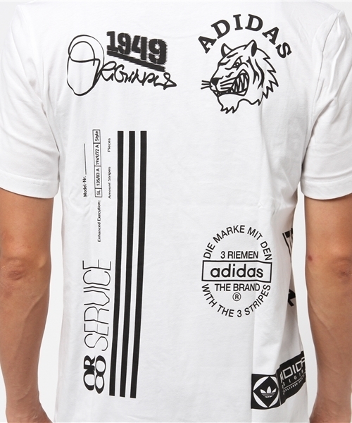 adidas（アディダス）の「オリジナルス Tシャツ[STREET TEE]（Tシャツ/カットソー・メンズ・ホワイト/ブラック・SMALL/LARGE/X-LARGE/XX-LARGE/XXX-LARGE/X-SMALL/MEDIUM）」の9枚目の写真