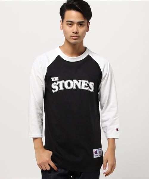 JACKROSE（ジャックローズ）の「The Rolling Stones×JACKROSE(USA Championボディ)ラグランロゴ7分袖Tシャツ（Tシャツ/カットソー・メンズ・ブラック×レッド/ブラック×グレー/ホワイト×ブラック/ブラック×ホワイト・S/M）」の8枚目の写真