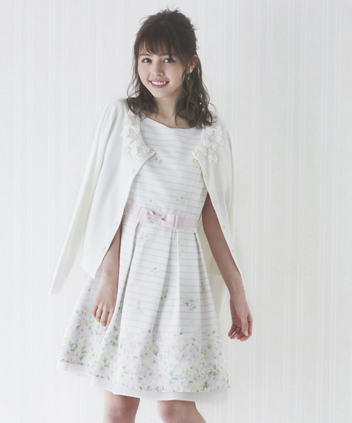 LODISPOTTO（ロディスポット）の「プリティーリュバンニットカーディガン（カーディガン/ボレロ・レディース・ベビーピンク/クリーム/ホワイト/ネイビー・MEDIUM）」の2枚目の写真