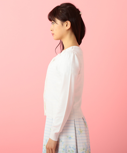 LODISPOTTO（ロディスポット）の「プリティーリュバンニットカーディガン（カーディガン/ボレロ・レディース・ベビーピンク/クリーム/ホワイト/ネイビー・MEDIUM）」の7枚目の写真