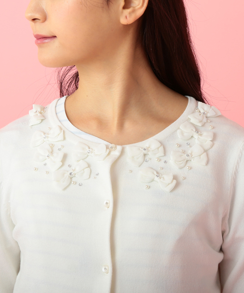 LODISPOTTO（ロディスポット）の「プリティーリュバンニットカーディガン（カーディガン/ボレロ・レディース・ベビーピンク/クリーム/ホワイト/ネイビー・MEDIUM）」の8枚目の写真