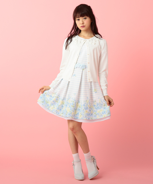 LODISPOTTO（ロディスポット）の「プリティーリュバンニットカーディガン（カーディガン/ボレロ・レディース・ベビーピンク/クリーム/ホワイト/ネイビー・MEDIUM）」の12枚目の写真