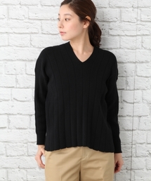 LEPSIM | 12GランダムリブVネックプルオーバー　741430(ニット/セーター)