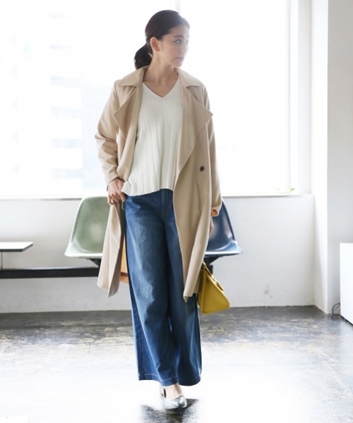 LEPSIM(レプシィム)の「12GランダムリブVネックプルオーバー 741430(ニット/セーター・レディース・オフホワイト/グレー/ブラック・FREE)」の4枚目の写真