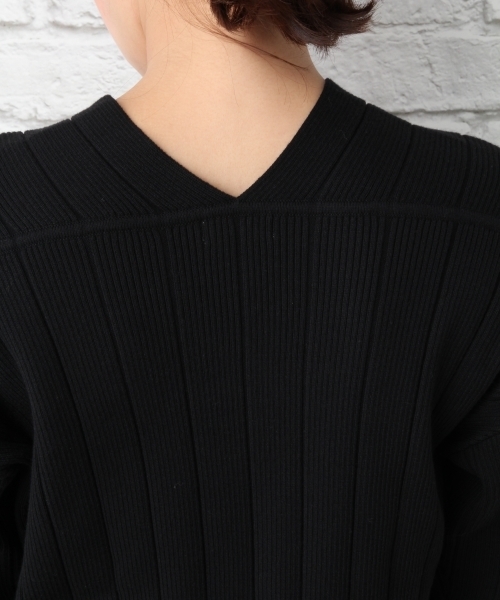 LEPSIM(レプシィム)の「12GランダムリブVネックプルオーバー 741430(ニット/セーター・レディース・オフホワイト/グレー/ブラック・FREE)」の14枚目の写真