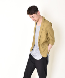 VIBGYOR（ヴィブジョー）の「VIBGYOR Select/ 綿麻ストレッチ七分テーラード（テーラードジャケット）」