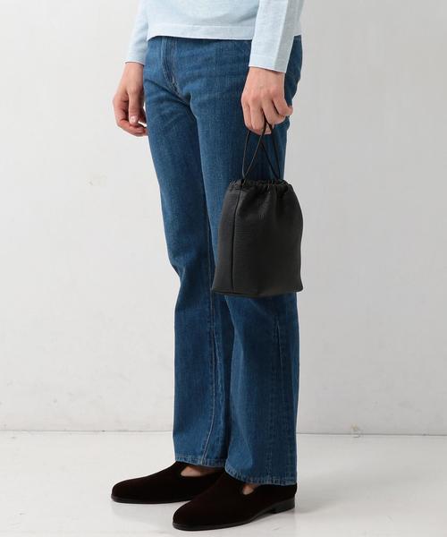 ❤️ユナイテッドアローズ レザー巾着 UNFINISHED LEATHER/巾着バッグ