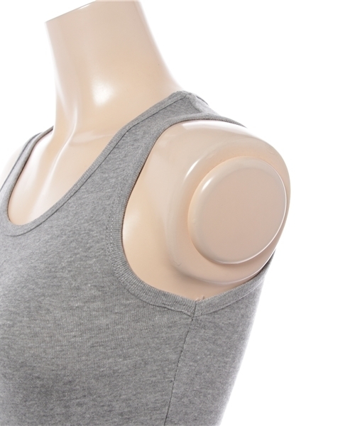 丸首綿混無地ノースリーブタンクトップ(袖なし)