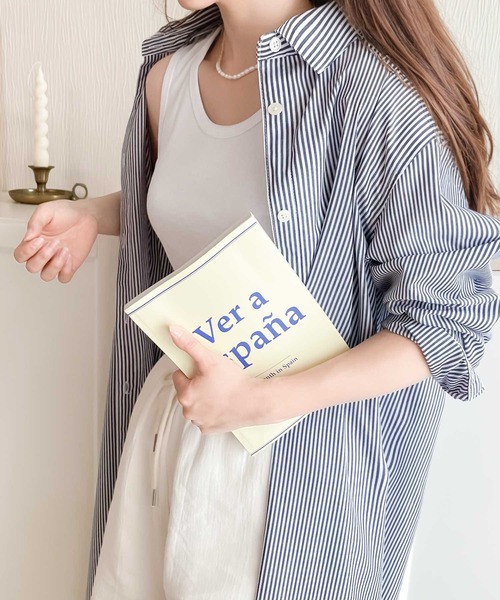 classicalelf（クラシカルエルフ）の「丸首 綿混 無地ノースリーブタンクトップ(袖なし)（タンクトップ・レディース・グレイッシュベージュ/ネイビー/グレー系その他/ブラック/カーキ/ホワイト/杢グレー/グレイッシュブルー/モスグリーン/モカ/グリーン系その他・XX-LARGE/MEDIUM/X-LARGE/XXX-LARGE/LARGE/SMALL）」の13枚目の写真