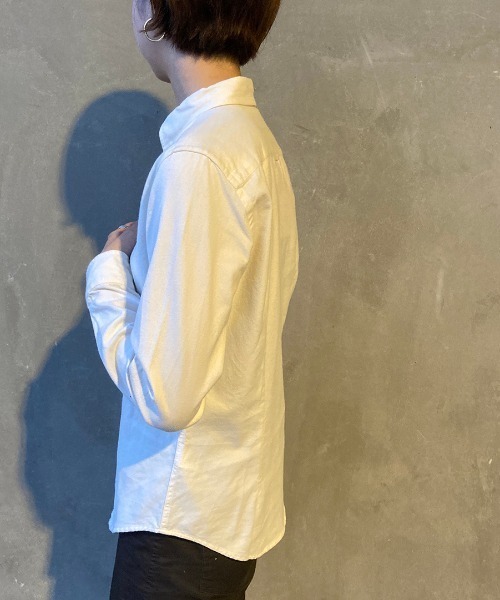 GYMPHLEX（ジムフレックス）の「[Gymphlex/ジムフレックス] ビエラ起毛無地ボタンダウンシャツ（シャツ/ブラウス・レディース・ネイビー/グレー/オフホワイト/ベージュ/アイボリー/グレイッシュベージュ・12/14）」の10枚目の写真