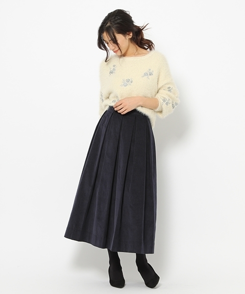 laboratory work（ラボラトリーワーク）の「フェザーラメ刺繍ニットプルオーバー（ニット/セーター・レディース・ブラック/オフホワイト/ピンク・MEDIUM）」の22枚目の写真