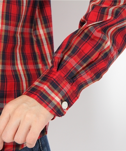 WEGO(ウィゴー)の「ウエスタンチェックブロードLSシャツ(シャツ/ブラウス・レディース・ブラック/ベージュ/グリーン/ブルー/レッド・MEDIUM/LARGE)」の9枚目の写真