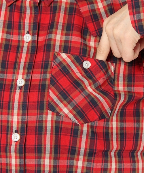 WEGO(ウィゴー)の「ウエスタンチェックブロードLSシャツ(シャツ/ブラウス・レディース・ブラック/ベージュ/グリーン/ブルー/レッド・MEDIUM/LARGE)」の10枚目の写真