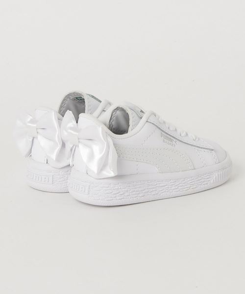 PUMA（プーマ）の「バスケット BOW AC インファント (KIDS)（スニーカー・キッズ・ホワイト/ピンク/ブルー・13cm/14cm/12cm/15.0cm/16.0cm）」の4枚目の写真