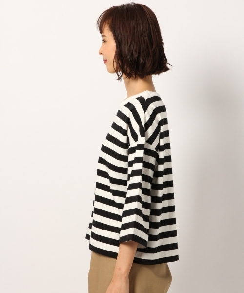 GLOBAL WORK（グローバルワーク）の「【USAコットン】クルー8分袖/777873（Tシャツ/カットソー・レディース・ホワイト/ネイビー/ピンク/その他・MEDIUM/LARGE）」の6枚目の写真