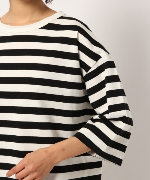 GLOBAL WORK（グローバルワーク）の「【USAコットン】クルー8分袖/777873（Tシャツ/カットソー・レディース・ホワイト/ネイビー/ピンク/その他・MEDIUM/LARGE）」の12枚目の写真