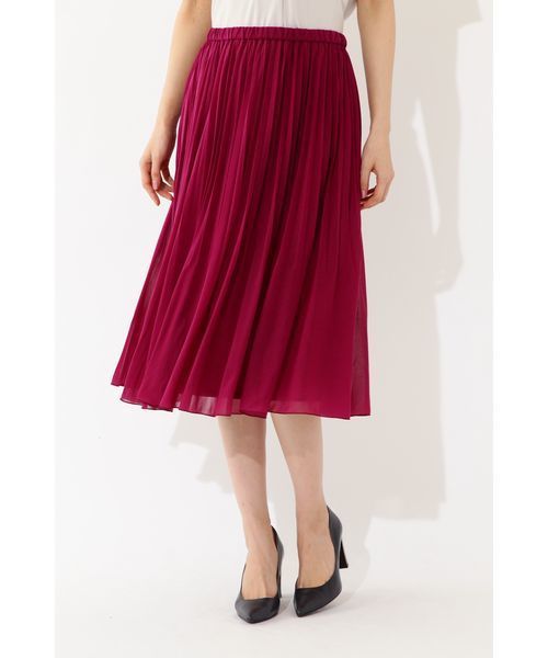 22 OCTOBRE（ヴァンドゥ－オクトーブル）の「◆エスパンディプリーツスカート（スカート・レディース・ネイビー/ピンク/ブルー・38）」の12枚目の写真