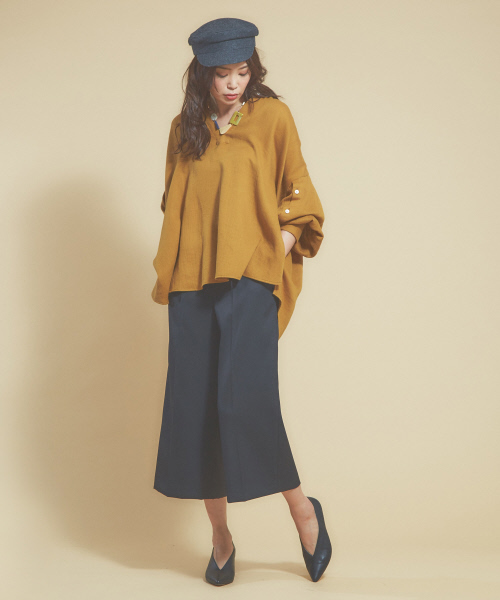 qualite（カリテ）の「綿ガーゼギャザーブラウス（シャツ/ブラウス・レディース・ホワイト/マスタード・フリー）」の14枚目の写真