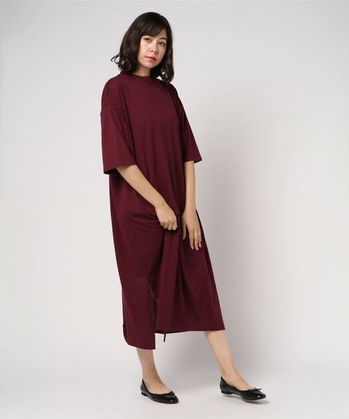 LOWRYS FARM(ローリーズファーム)の「USAコットンTワンピース 804367(ワンピース・レディース・エンジ/ブラック/オフホワイト/ブラウン・FREE)」の9枚目の写真