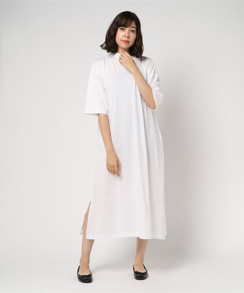 LOWRYS FARM(ローリーズファーム)の「USAコットンTワンピース 804367(ワンピース・レディース・エンジ/ブラック/オフホワイト/ブラウン・FREE)」の7枚目の写真