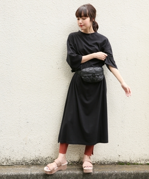 LOWRYS FARM(ローリーズファーム)の「USAコットンTワンピース 804367(ワンピース・レディース・エンジ/ブラック/オフホワイト/ブラウン・FREE)」の18枚目の写真