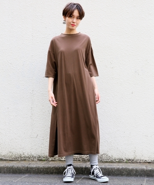 LOWRYS FARM(ローリーズファーム)の「USAコットンTワンピース 804367(ワンピース・レディース・エンジ/ブラック/オフホワイト/ブラウン・FREE)」の15枚目の写真