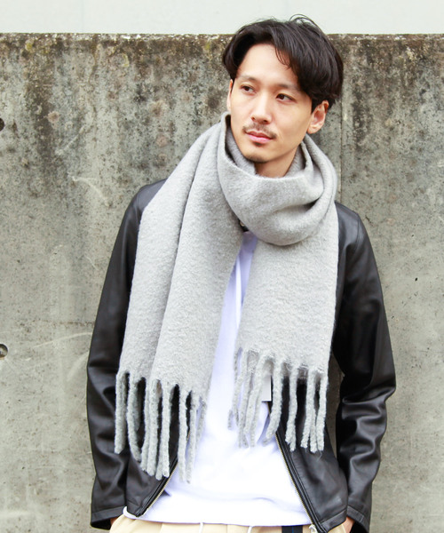 DETAILS（ディテールズ）の「DETAILS/ もふもふストール（ストール/ショール・メンズ・ベージュ/ネイビー/グレー/ピンク/ブルー/アイボリー/キャメル・FREE）」の3枚目の写真