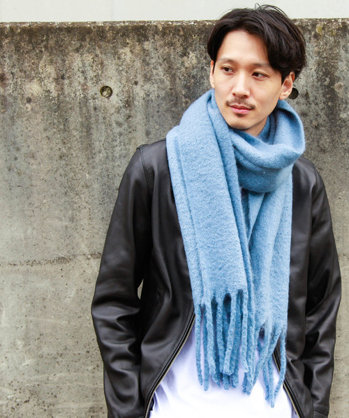 DETAILS（ディテールズ）の「DETAILS/ もふもふストール（ストール/ショール・メンズ・ベージュ/ネイビー/グレー/ピンク/ブルー/アイボリー/キャメル・FREE）」の6枚目の写真