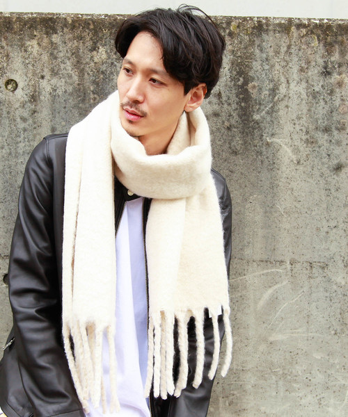 DETAILS（ディテールズ）の「DETAILS/ もふもふストール（ストール/ショール・メンズ・ベージュ/ネイビー/グレー/ピンク/ブルー/アイボリー/キャメル・FREE）」の19枚目の写真