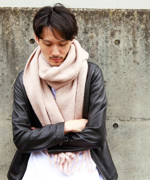 DETAILS（ディテールズ）の「DETAILS/ もふもふストール（ストール/ショール・メンズ・ベージュ/ネイビー/グレー/ピンク/ブルー/アイボリー/キャメル・FREE）」の17枚目の写真