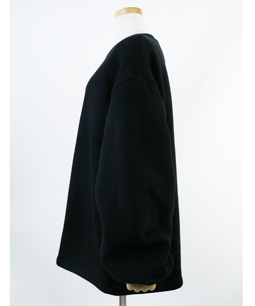reca(レカ)の「もっちりボリューム◆裏起毛ビッグシルエットスウェットカットソー(スウェット・レディース・ブラック/パープル/アイボリー・FREE)」の11枚目の写真