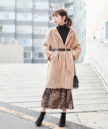 natural couture | エコファーレディロングコート(その他アウター)