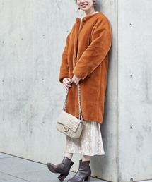 natural couture | エコファーレディロングコート(その他アウター)