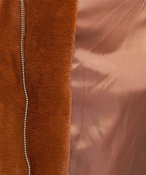 natural couture（ナチュラルクチュール）の「エコファーレディロングコート（その他アウター・レディース・ベージュ/パープル/ブラウン・FREE）」の9枚目の写真