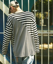 Easy Fit Crazy Cut Border L/S Tee / イージーフィットボーダー長袖Tシャツ