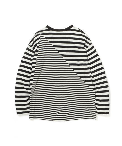 Sandinista(サンディニスタ)の「Easy Fit Crazy Cut Border L/S Tee / イージーフィットボーダー長袖Tシャツ(Tシャツ/カットソー・メンズ・ブラウン/ブラック×ホワイト/グレー×ホワイト・SMALL/MEDIUM/LARGE)」の17枚目の写真