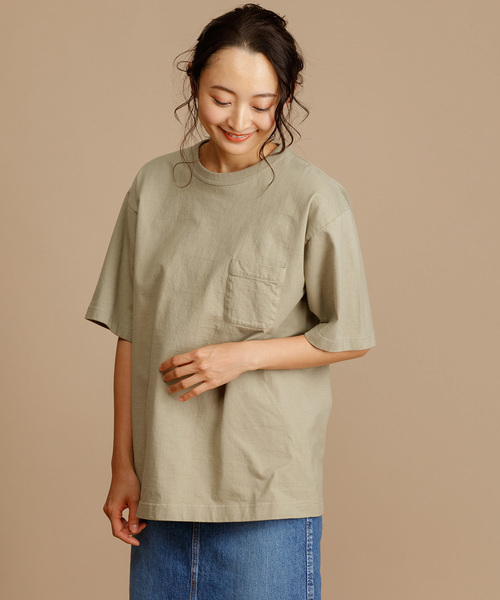 Munich（ミューニック）の「【Munich定番】ヘビーウェイトジャージビッグシルエットＴシャツ（Tシャツ/カットソー・レディース・ホワイト/ブラック/ピンク/ライトカーキ/ライトベージュ/ブラウン・S/M）」の13枚目の写真