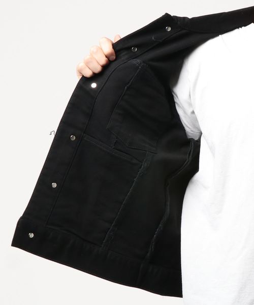 Calvin Klein Jeans（カルヴァンクラインジーンズ）の「トラッカー デニム ジャケット（デニムジャケット・メンズ・ブラック・S/M/L/XL）」の4枚目の写真