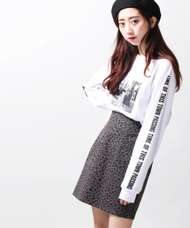 WEGO/レオパードタイトミニスカート
