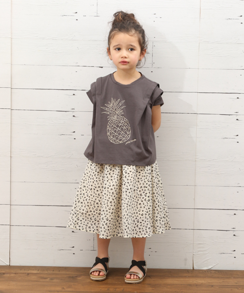 BAYFLOW（ベイフロー）の「[KIDS]コットンリネンエスカルゴスカート（スカート・キッズ・ネイビー/オフホワイト/ピンク/イエロー/ブルー・SMALL/MEDIUM/LARGE/X-LARGE/XX-LARGE）」の2枚目の写真