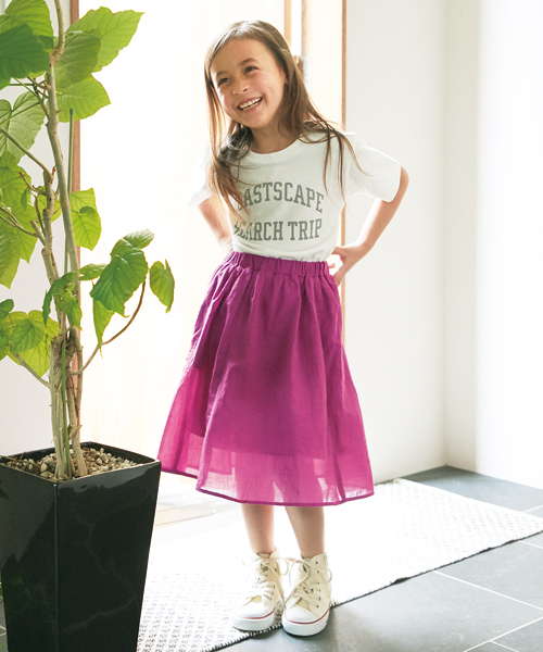 BAYFLOW（ベイフロー）の「[KIDS]コットンリネンエスカルゴスカート（スカート・キッズ・ネイビー/オフホワイト/ピンク/イエロー/ブルー・SMALL/MEDIUM/LARGE/X-LARGE/XX-LARGE）」の5枚目の写真