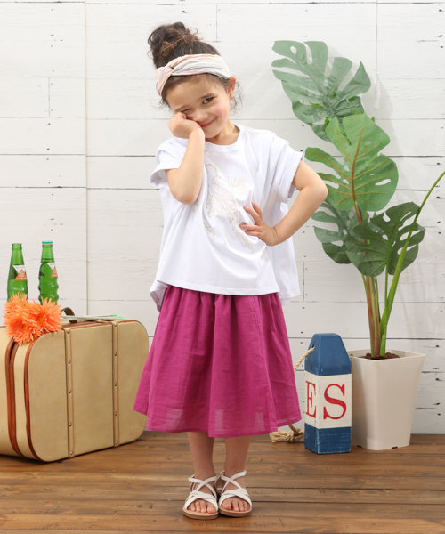 BAYFLOW（ベイフロー）の「[KIDS]コットンリネンエスカルゴスカート（スカート・キッズ・ネイビー/オフホワイト/ピンク/イエロー/ブルー・SMALL/MEDIUM/LARGE/X-LARGE/XX-LARGE）」の22枚目の写真