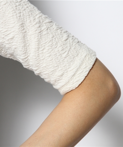 WEGO（ウィゴー）の「WEGO/オフショルダー5分袖Tシャツ（Tシャツ/カットソー・レディース・オフホワイト/グリーン系その他/ライトイエロー・FREE）」の6枚目の写真