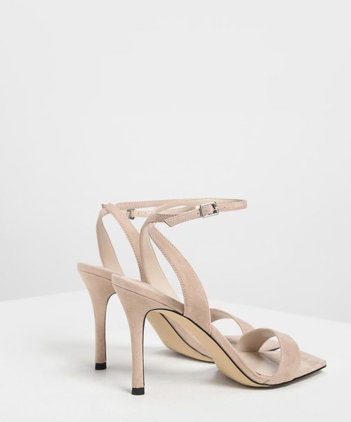 CHARLES ＆ KEITH サンダル オープントゥアンクルストラップ